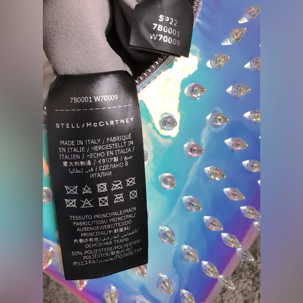 ❌❌❌SOLD❌❌❌STELLA MCCARTNEY Mini Falabella Spike Holographic Shoulder Bag - Picture 14 of 14
